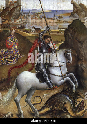 San Giorgio e il Drago 1432, Weyden, Rogier van der, . Foto Stock