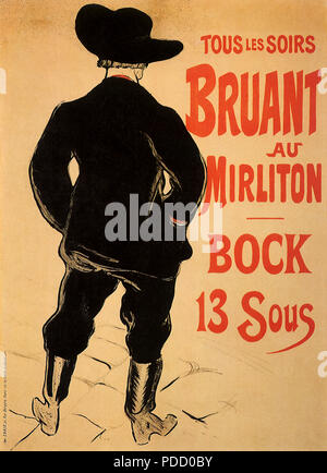 Le Deuxieme Volume de Bruant, Toulouse-Lautrec Henri de 1893. Foto Stock