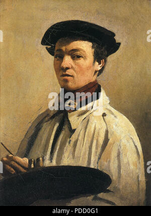 Autoritratto, Corot, Jean-Baptiste-Camille, 1834. Foto Stock