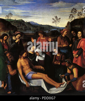Compianto su Cristo morto, Perugino, Il, . Foto Stock