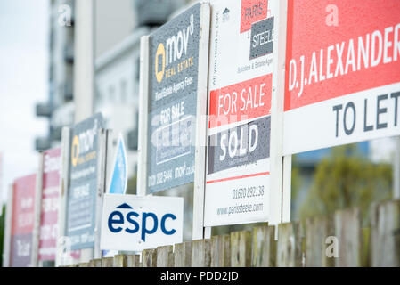 Immobili raffigurati, PER LA VENDITA, Consiglio, Agenti immobiliari, per lasciare, Pubblicità, Edimburgo, Platinum Point Foto Stock