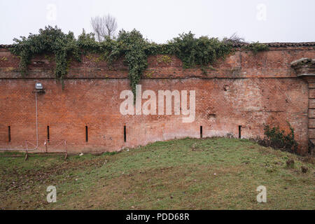 Abbandonata la Cittadella di Alessandria, Italia. Attualmente in fase di forte degrado e minacciata dalla distruzione naturale. Foto Stock