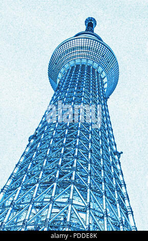 Torre Skytree, Sumida, Tokyo, Giappone Foto Stock