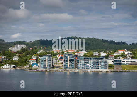 Alloggiamento moderno a Haugesund, Norvegia Foto Stock
