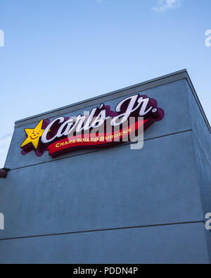 Un Carls Jr ristorante in Atwater California USA Foto Stock