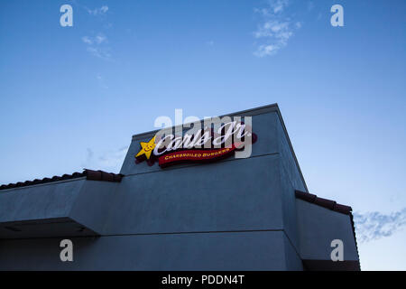 Un Carls Jr ristorante in Atwater California USA Foto Stock