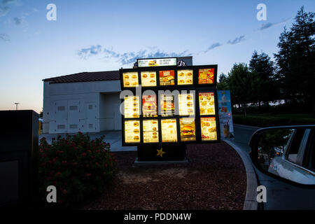 Un Carls Jr ristorante in Atwater California USA Foto Stock