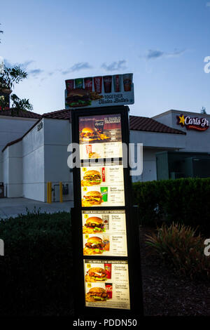 Un Carls Jr ristorante in Atwater California USA Foto Stock