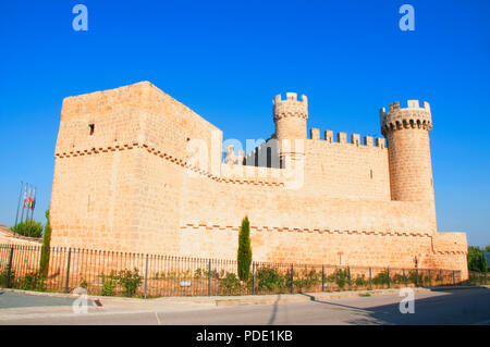 Castello. Olmillos de Sasamon, Burgos, Spagna. Foto Stock