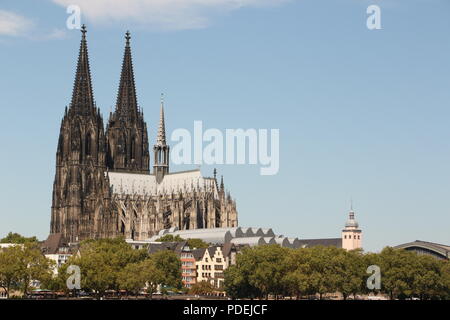 Blick auf den Kölner Dom in der Altstadt von Köln Foto Stock