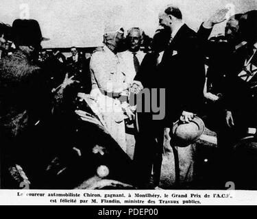 212 Louis Chiron, Vainqueur du GP de l'A.C.F. 1934 Foto Stock