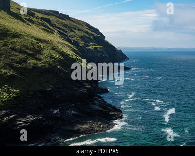 Glebe Cliff, Cornwall Foto Stock