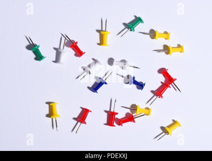 Set di colorate perni a pressione Foto Stock