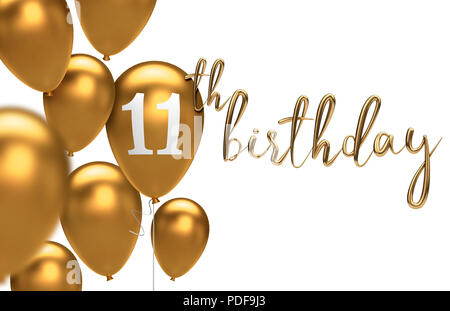 Numero 5 festa di compleanno di composizione con palloncini e confezioni  regalo. Il rendering 3D Foto stock - Alamy