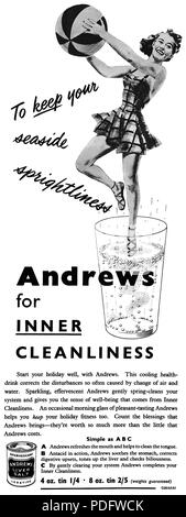 1951 British pubblicità per Andrews sale di fegato. Foto Stock