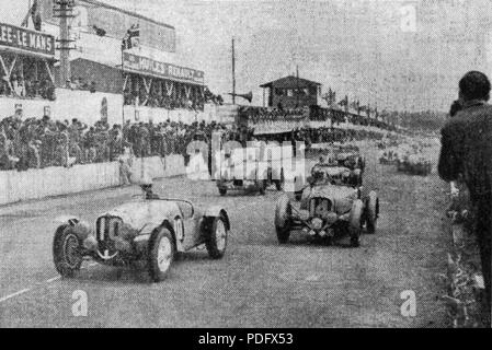 118 Départ des 24 Heures du Mans 1937 Foto Stock