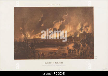 145 rotocalco Paris et ses ruines. L'incendie des Tuileries-Coll du musée-Archives nationales--FRANCIA Foto Stock