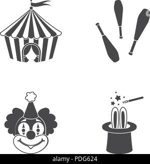 Arena,l'arte,Black,circus,clown, club,raccolta,hat,icona,immagine,isolato,juggling,logo,mago,prestazioni,impostare,mostra,segno,il simbolo,tenda,vettore,web, Vettori vettore , Illustrazione Vettoriale