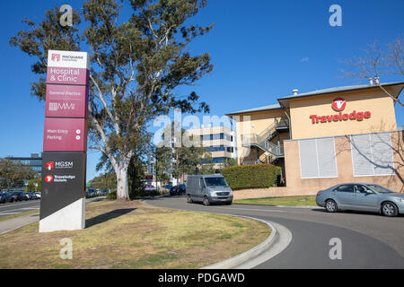 Travelodge Hotel e alloggi a Macquarie University Hospital, Macquarie Park,Sydney , Australia Foto Stock