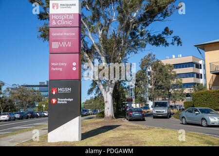 La Macquarie University Hospital e la clinica,Macquarie Park di Sydney Foto Stock