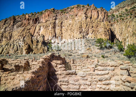 Il Canyon in Bandelier National Monument, Nuovo Messico Foto Stock