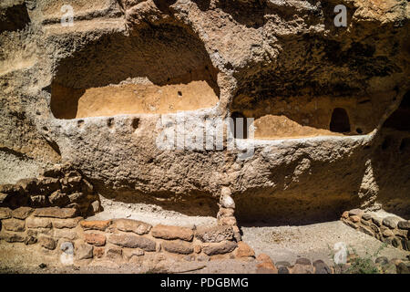 Il Canyon in Bandelier National Monument, Nuovo Messico Foto Stock