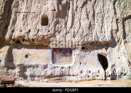 Il Canyon in Bandelier National Monument, Nuovo Messico Foto Stock