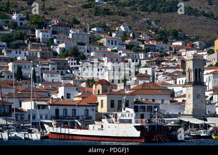 Hydra town a Hydra Island, Grecia Foto Stock