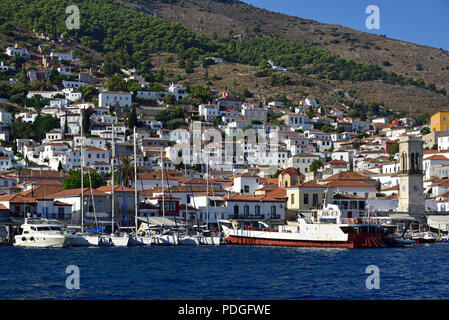 Hydra town a Hydra Island, Grecia Foto Stock