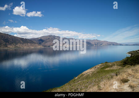 Lago Hawea in Nuova Zelanda Foto Stock