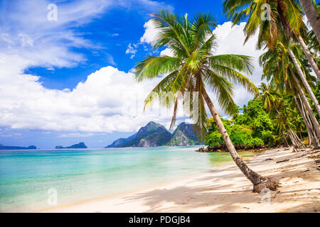 Bellissima spiaggia delle Filippine,El Nido. Foto Stock