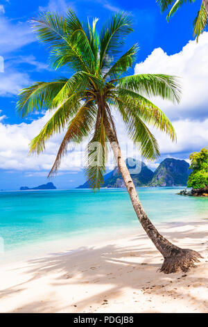 Bellissima spiaggia delle Filippine,El Nido. Foto Stock