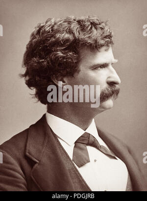 Mark Twain (Samuel Langhorne Clemens), c1880. Foto Stock