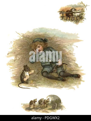 219 Maria Konopnicka - Szczęśliwy światek (1895) pagina 34a Foto Stock