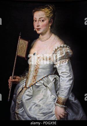 Ragazza con ventola 1628/1629 Peter Paul Rubens (1577-1640) belga fiamminga del Belgio Foto Stock