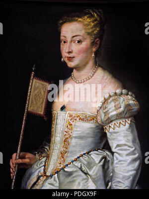 Ragazza con ventola 1628/1629 Peter Paul Rubens (1577-1640) belga fiamminga del Belgio Foto Stock