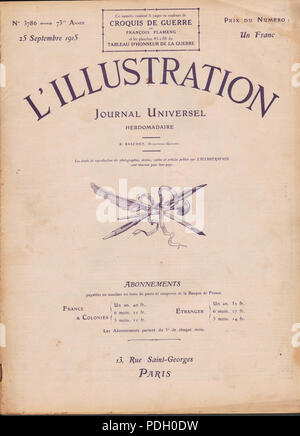 240 n. 3786 25 septembre 1915, scansione01, coperchio anteriore Foto Stock