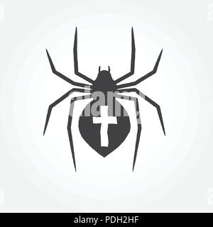 Spider icona di contorno. Illustrazione di vettore isolato su sfondo bianco. Per il web design, banner, flyer, mobile e applicazione di interfaccia, utile anche fo Illustrazione Vettoriale