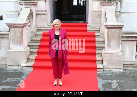 Londra, UK, 09 agosto 2018, Glenn Close, la moglie - UK Premiere, Film4 Estate schermo apertura notturna, Somerset House River Terrace, Londra, Regno Unito, 09 agosto 2018, Foto di Richard Goldschmidt Credito: ricca di oro/Alamy Live News Foto Stock