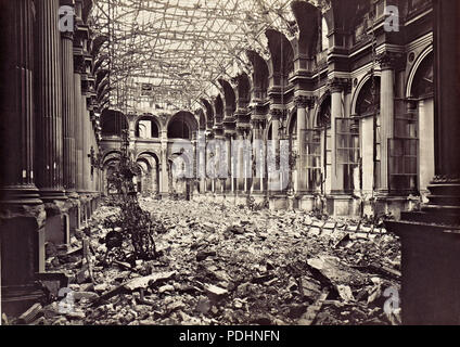 254 Paris Hôtel de ville C. Marville 1871 Foto Stock