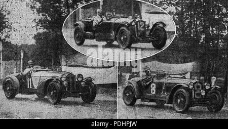 266 podio des 24 Heures du Mans 1933 - 1er n°11 (Sommer-Nuvolari), 2° n°8, 3° n°12 Foto Stock