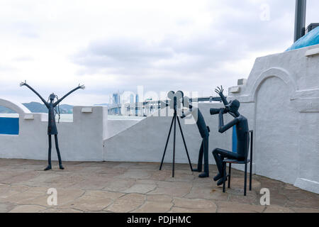 Busan, Corea del Sud - Lug 12, 2018 : pubblico statue di Busan haeundae Cinema Street Foto Stock