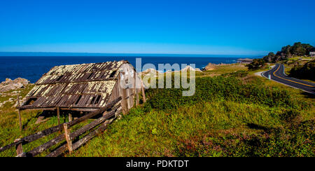 Pacific Coast hwy 1 shack Foto Stock