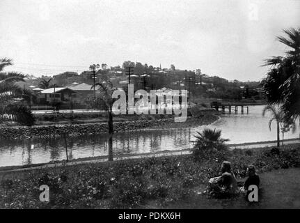 100 Queensland Archivi di Stato 11 Hamilton cercando attraverso il Fiume Brisbane da Newstead Park Breakfast Creek Road Newstead Ottobre 1926 Foto Stock