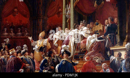 Sacre du Roi Charles X a la cathedrale de Reims le 29 mai 1825 , tableau par le baron Francois Gerard (1770-1837) --- incoronazione del re francese Carlo X il 29 maggio 1825 nella cattedrale di Reims, dipinto da Francois Gerard (1770-1837) 22 Sacre de Charles X - détail Foto Stock