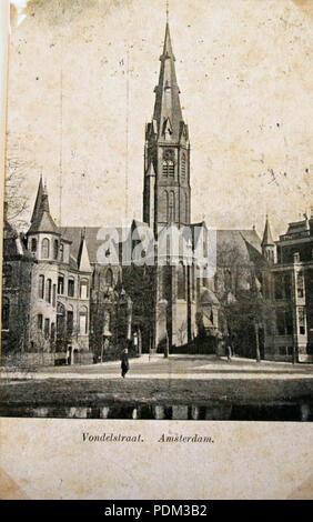 372 Vondelkerk gezien vanuit het Vondelpark voor 1880 Foto Stock