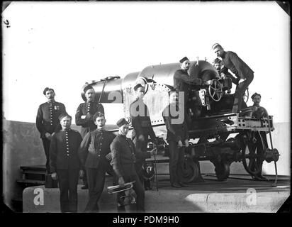 126 RML 9 pollice di pistola e equipaggio a Fort Scratchley-4 4811498978 Flickr Foto Stock