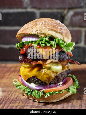 Double Bacon Cheeseburger Foto Stock