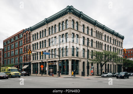 Architettura del Warehouse District, Cleveland, Ohio Foto Stock