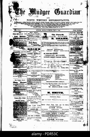 87 Mudgee Guardian 5 Maggio, 1890 Foto Stock
